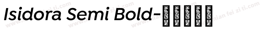 Isidora Semi Bold字体转换